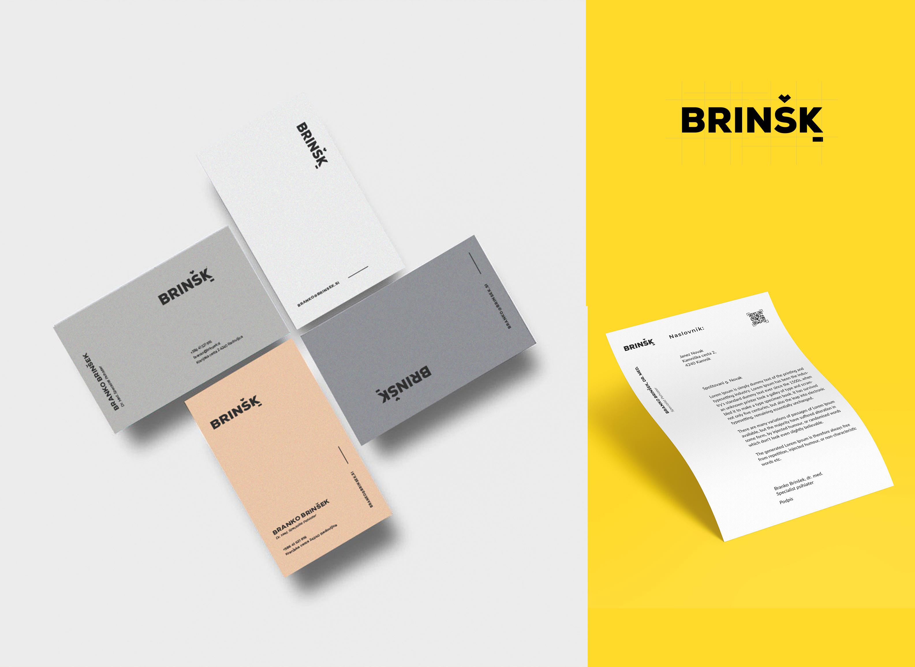 Brand identity design composition