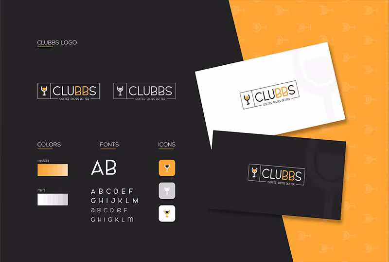 Clubbs logo and brand guide presentation