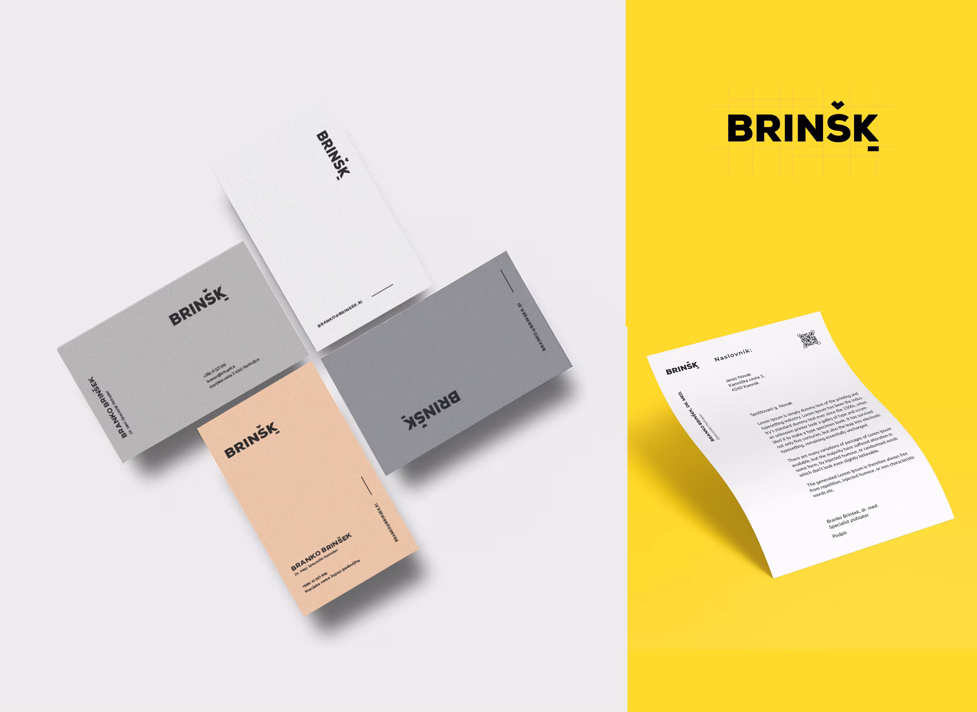 Brand identity design composition