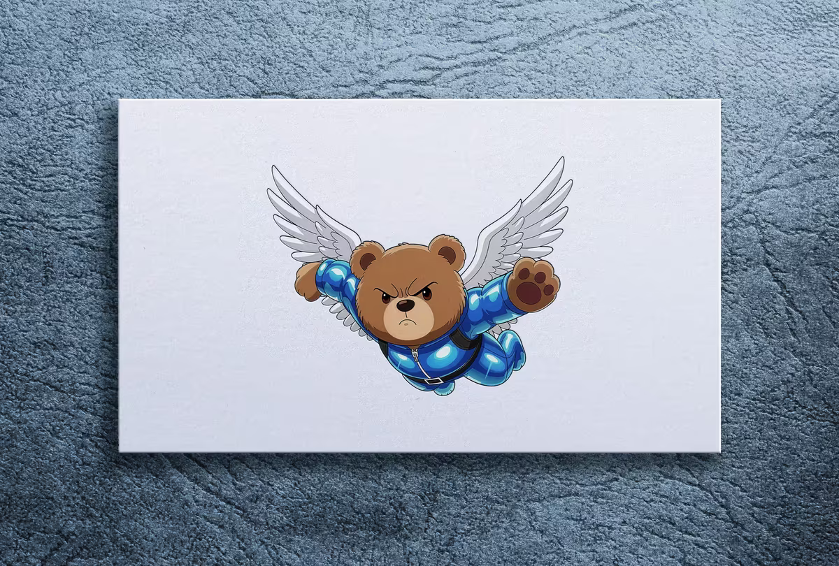 Winged Bear business card mockup