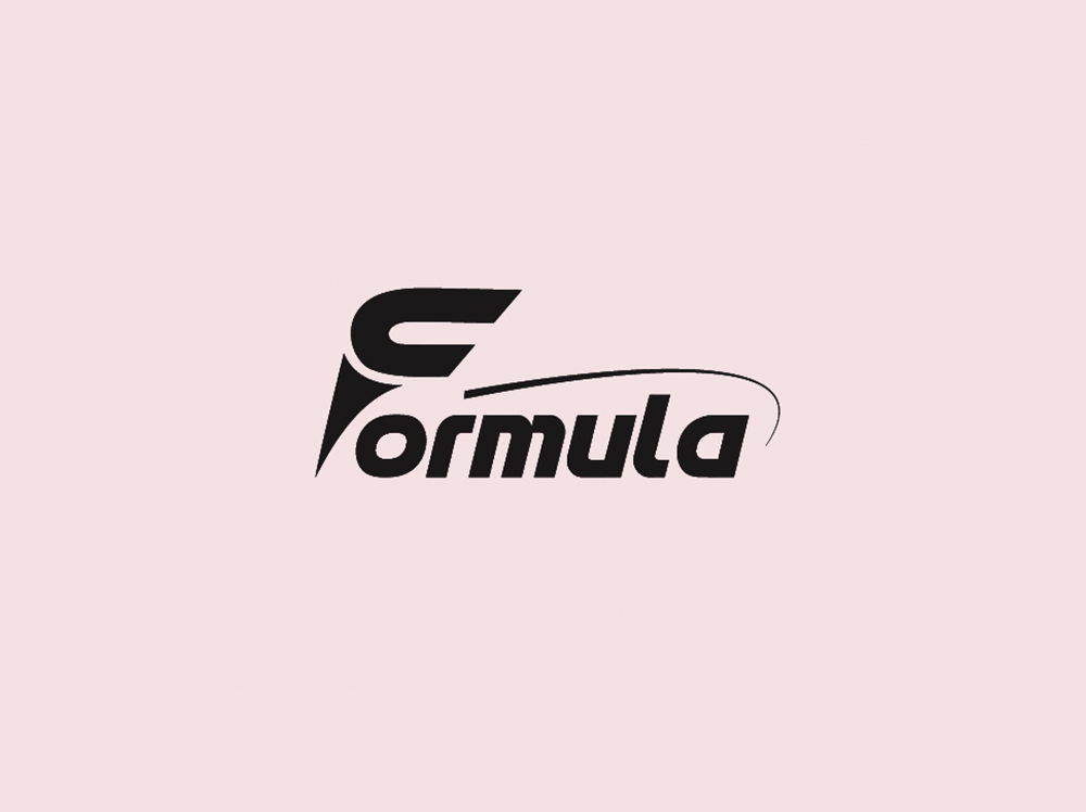 Formula logo design on blush background
