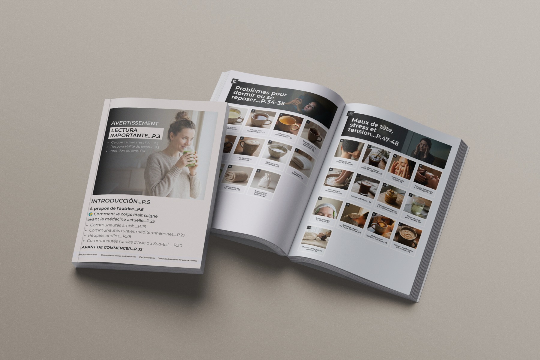 Feature spread layout