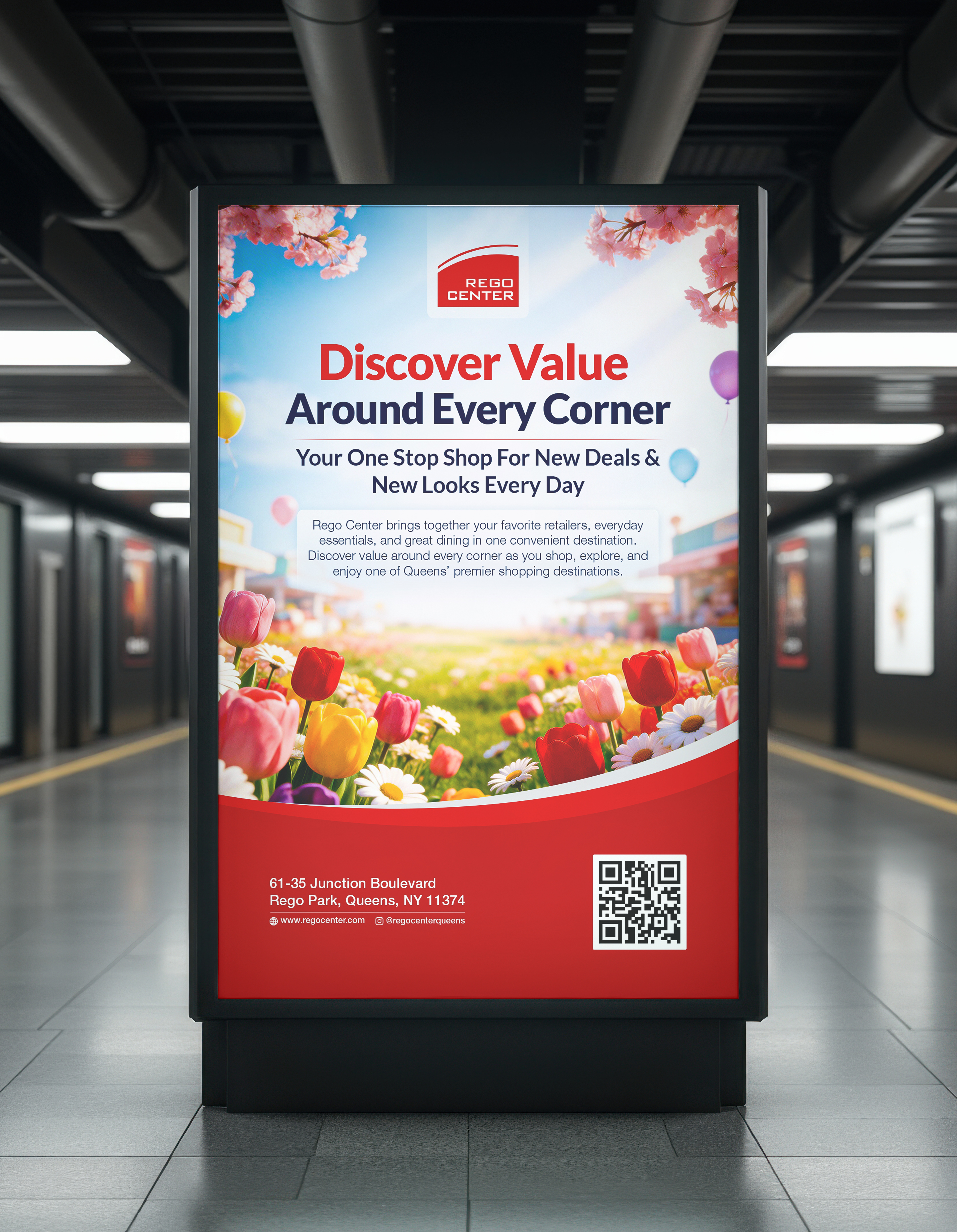 Advertising poster mockup