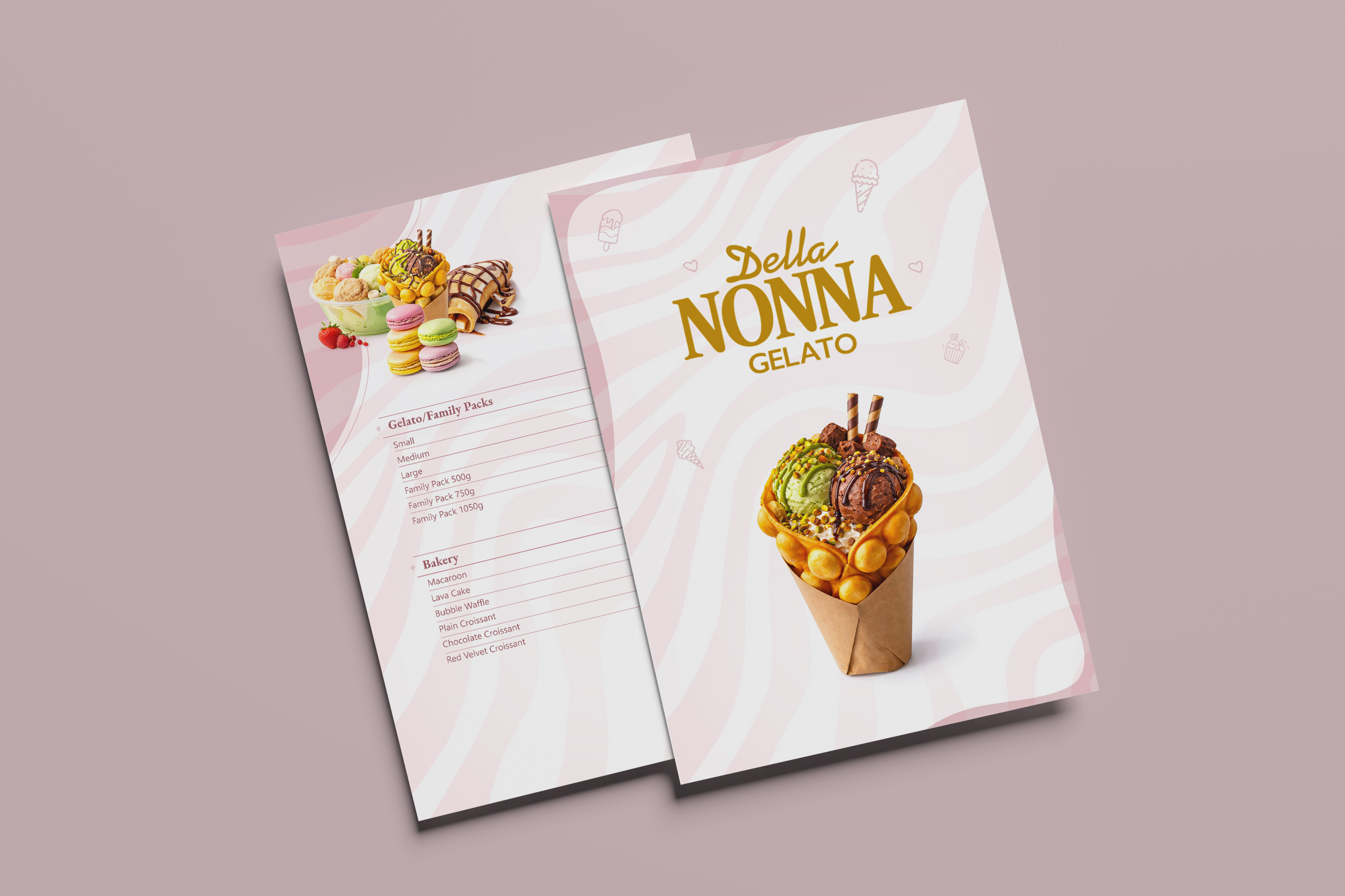 Della Nonna brochure and leaflet layout