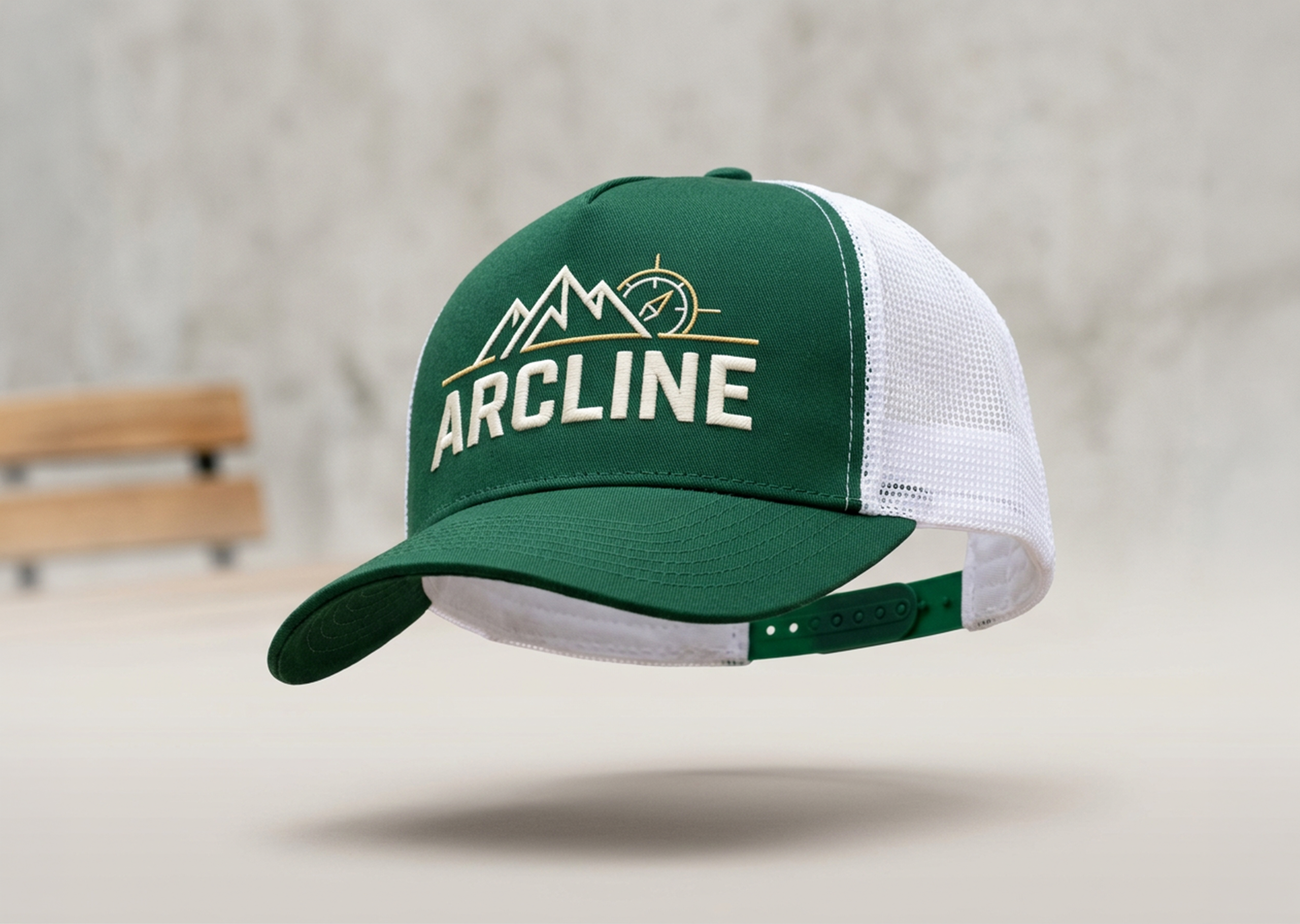 Branded trucker cap design