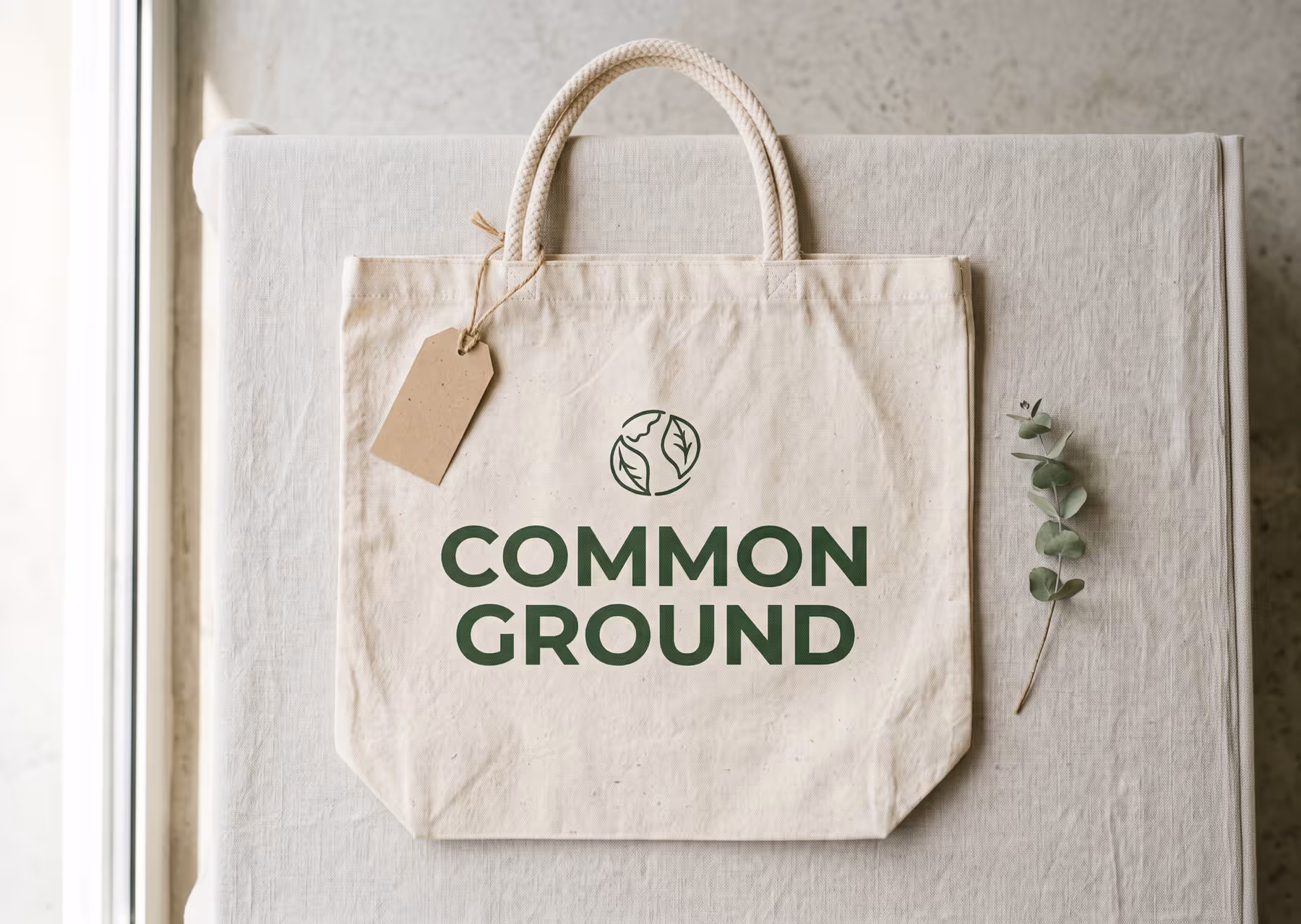 Branded tote bag mockup