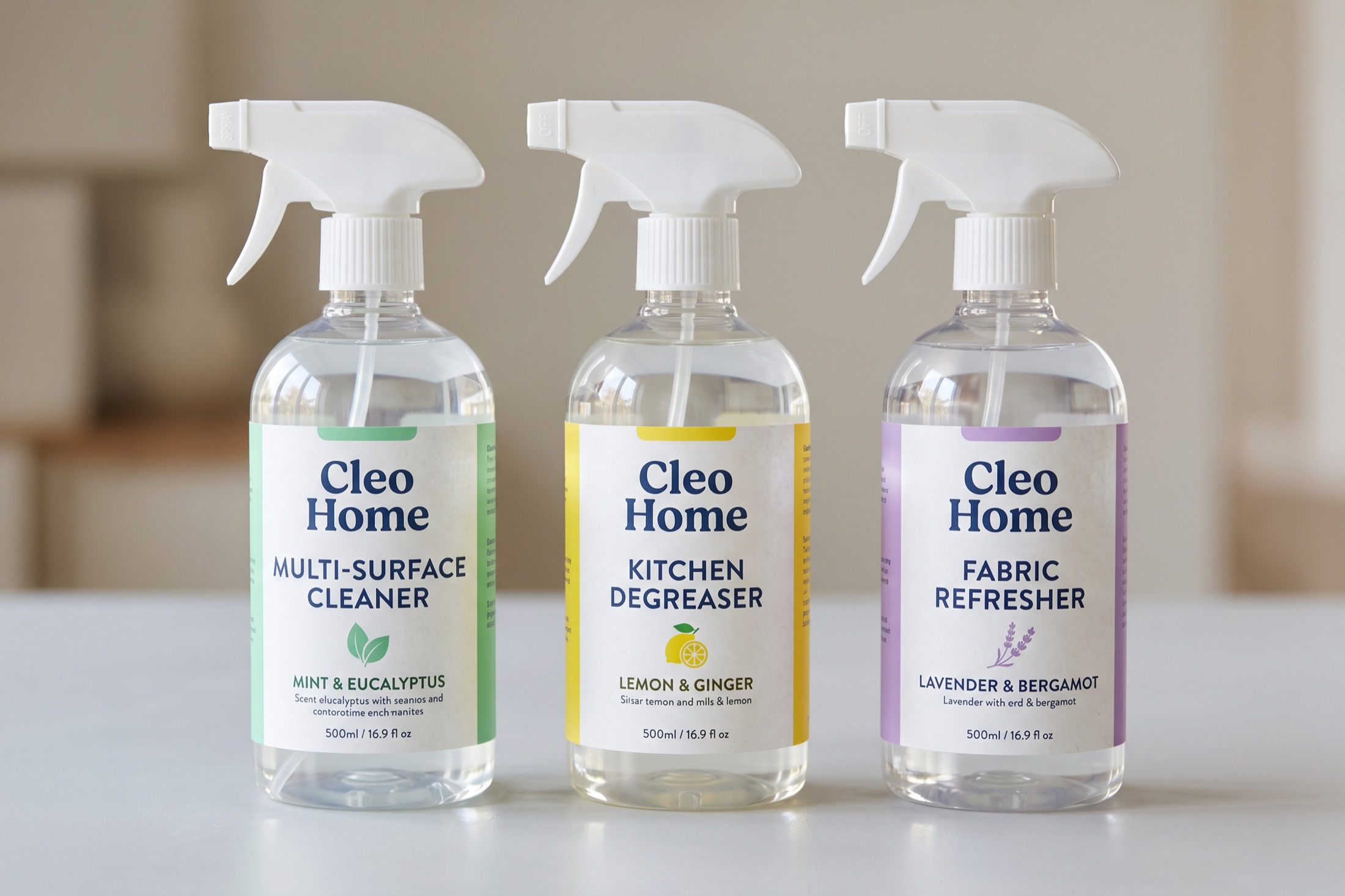 Home care bottle label family