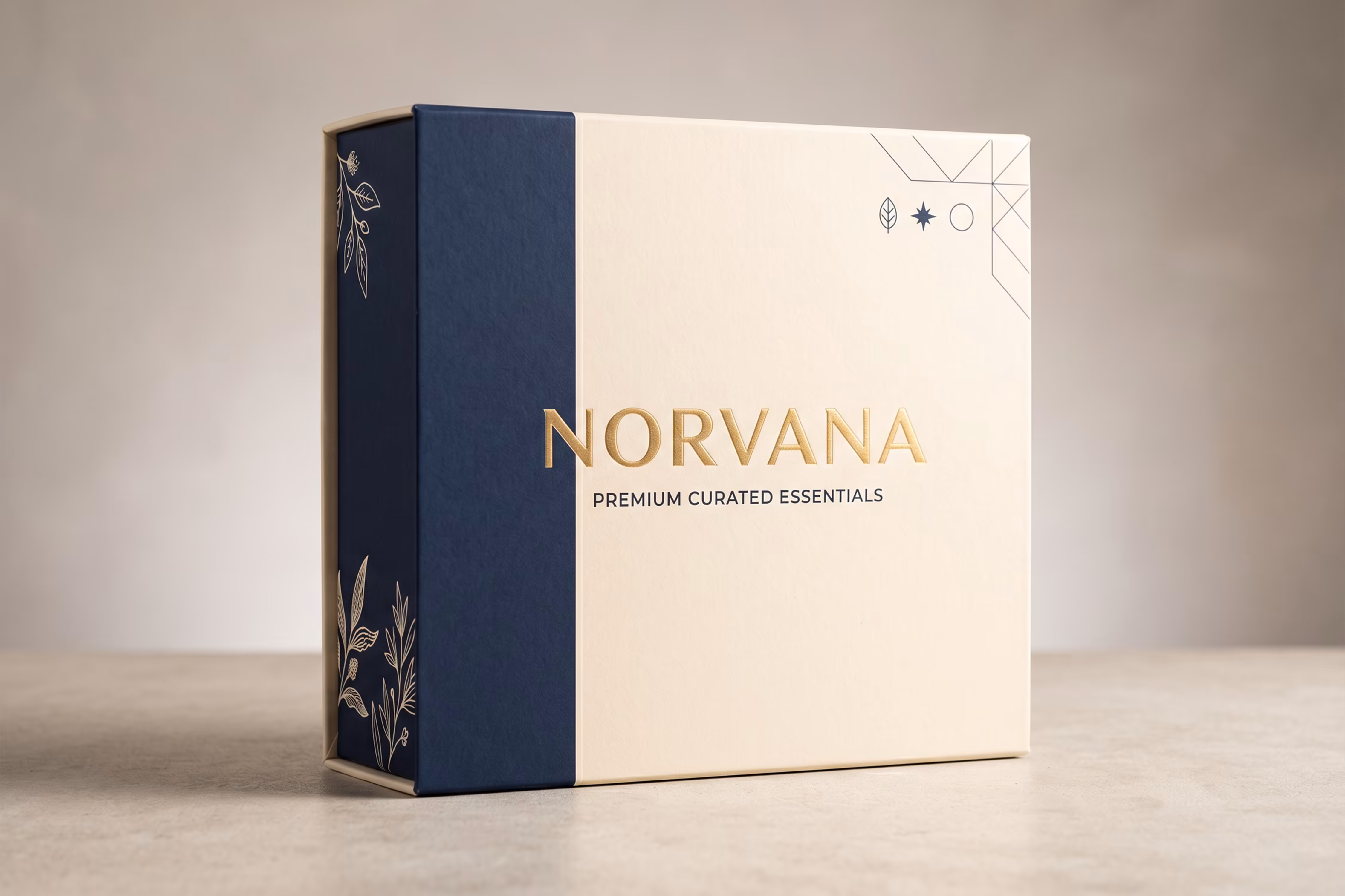 Custom retail packaging design presentation mockup