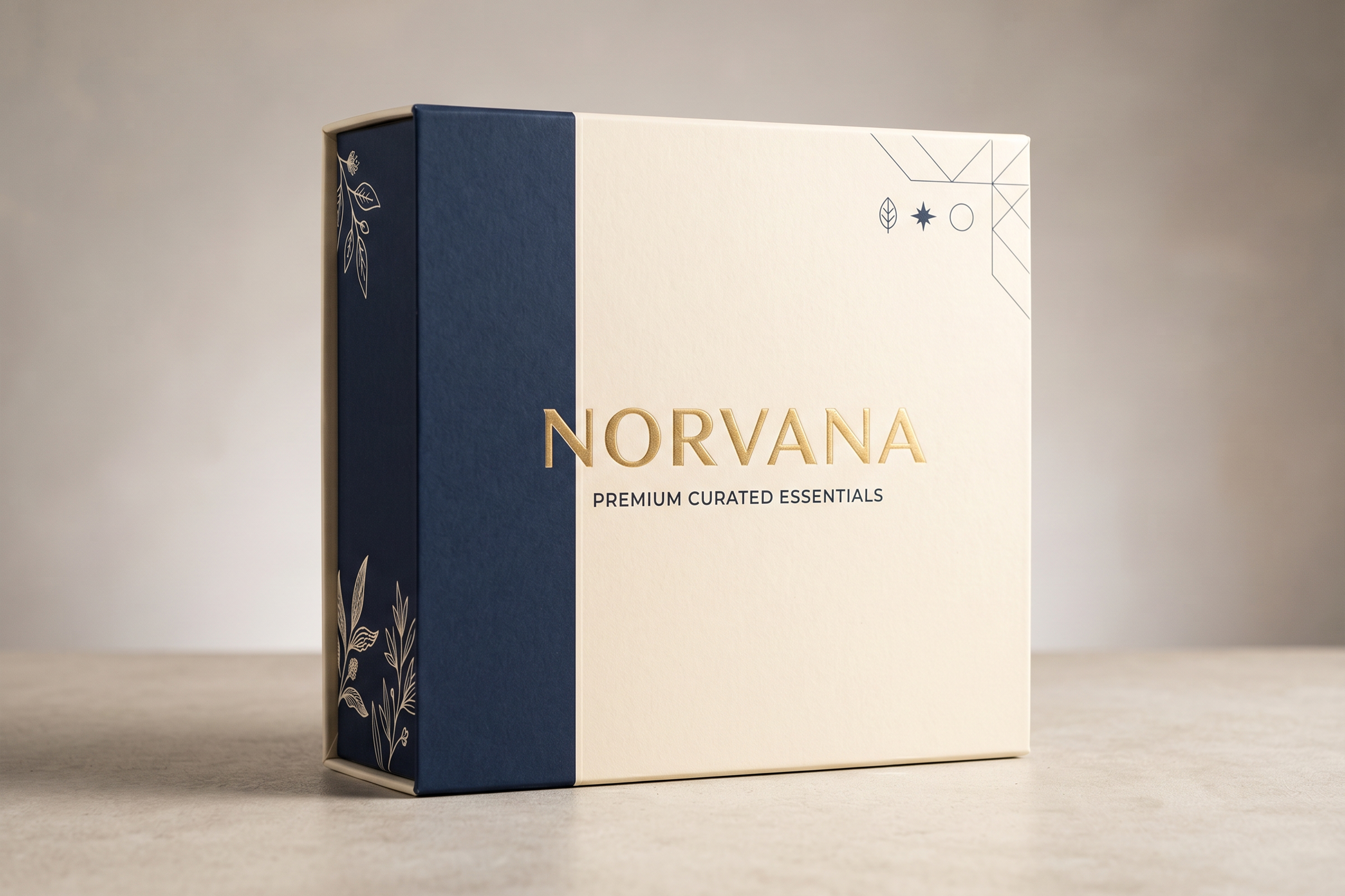 Retail packaging design mockup