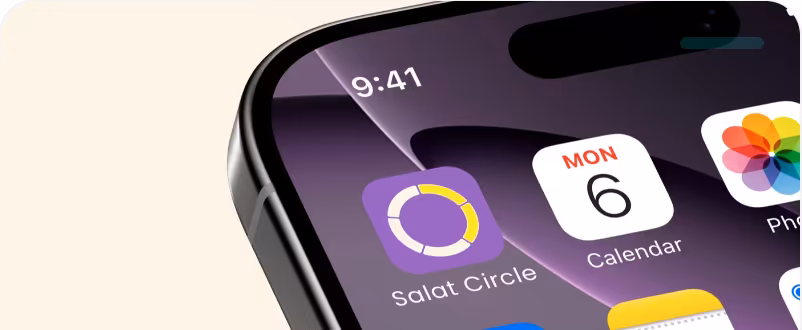 Salat Circle app icon shown on a mobile home screen