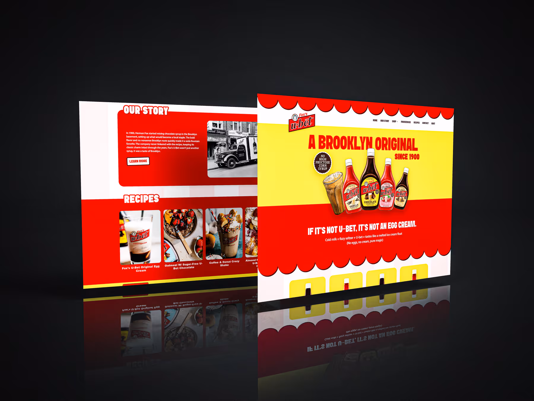 Website campaign layout shown across social media formats