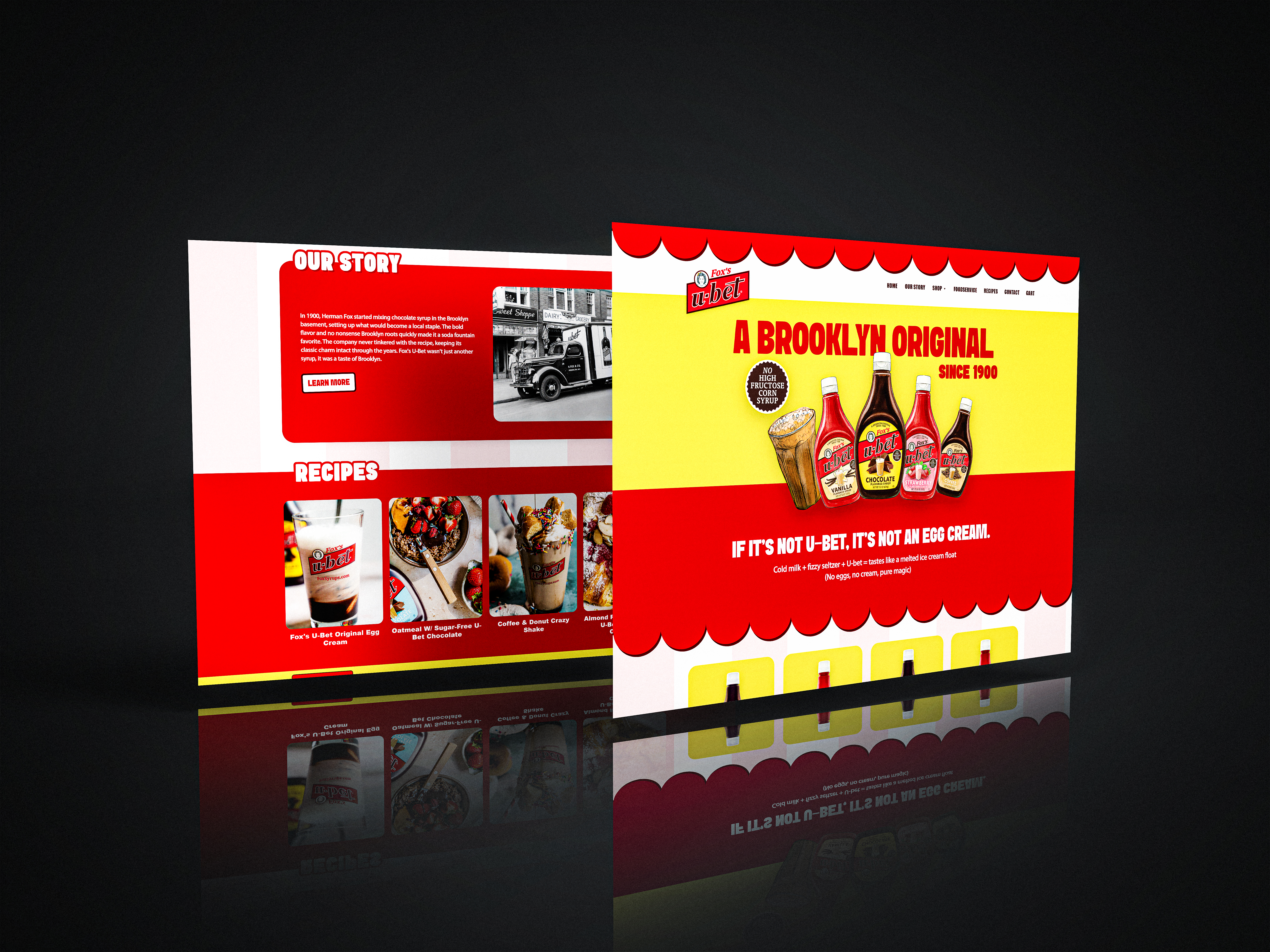 Website campaign layout shown across social media formats