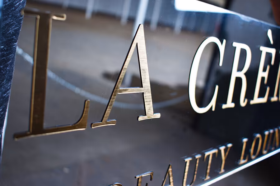Signage scale and typography mockup